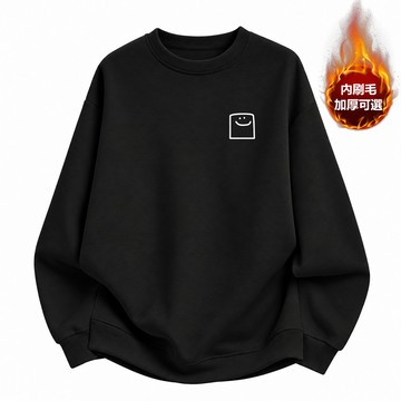 【臺灣現貨！純棉高質感】秋冬季大學T韓系印花圓領長袖寬鬆Oversize大尺碼內刷毛上衣防寒保暖簡約休閑百搭男女情侶裝