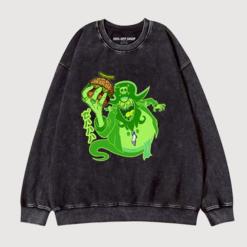 飛行荷蘭人COS黑鬍子 海綿寶寶 航海王海賊王 做舊水洗純棉大學T 男女衛衣 獨家動漫