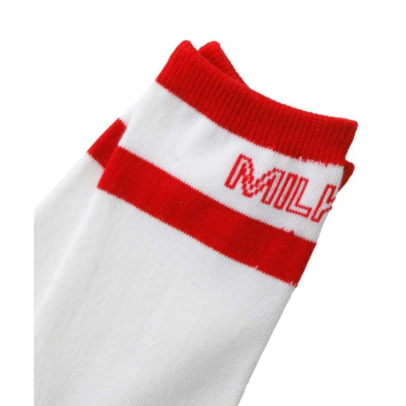 靴下 ソックス ミルクフェド LINE AND LOGO SOCKS MILKFED クルー