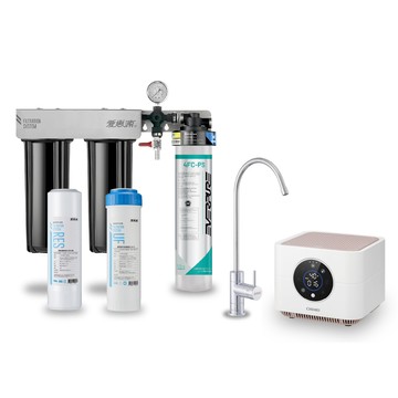 EVERPURE 櫥下型 PURVIVE Trio-4FC-PS無鉛龍頭三道式生飲淨水器(前置樹脂+中空絲膜)