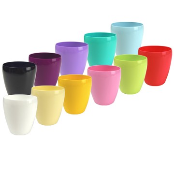 【蔬菜工坊】仿瓷彩盆-10個/組紅色