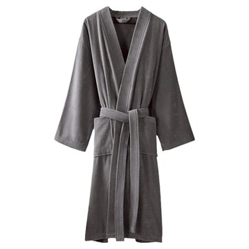 理享家 五星飯店指定款 純棉 七分袖 XL(125 x 65cm) 高品質吸水 浴袍  灰色  1件