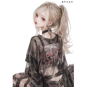 【10月新作5】07-094-0051 人物貼紙 輕龐克女孩