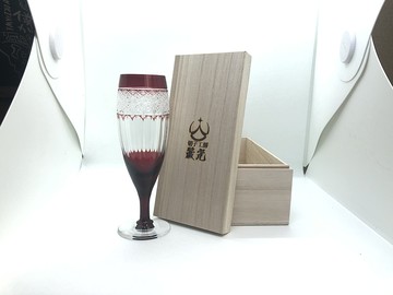 扁鏤空菊花連笛香檳杯