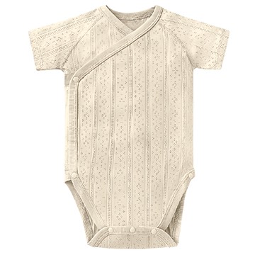 Simba 小獅王辛巴 Air Upper 透氣棉圓領短袖包屁衣  90cm  灰色