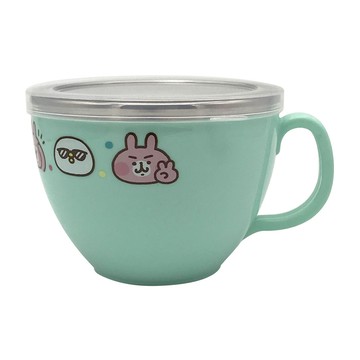 雅迪 卡娜赫拉的小動物不鏽鋼泡麵碗 600ml  綠色  1個