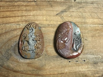 精雕阿拉善吊墜(頂部已打V孔)