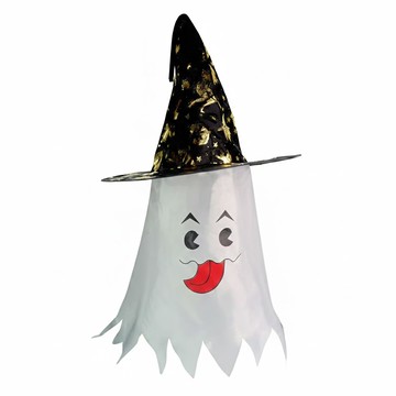 摩達客 cosplay派對裝扮派對變裝 俏皮可愛LED燈帽吊飾-吐舌幽靈款  吐舌幽靈款 白色 + 黑色 + 金色  1個