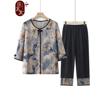 奶奶衣服夏季套裝中老年人夏女裝2026新款老人短袖衣服媽媽裝夏裝