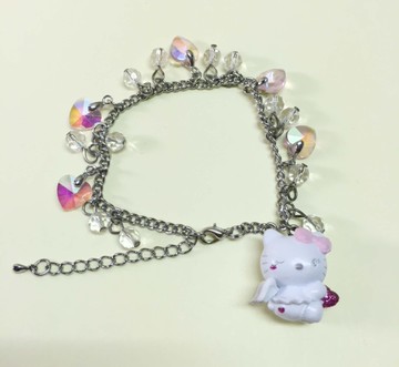 【震撼精品百貨】Hello Kitty 凱蒂貓~手環/手鍊-心天使造型