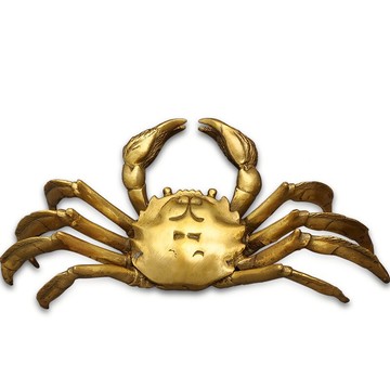 純銅中式螃蟹擺件家居客廳玄關辦公室風水招財裝飾品新中式工藝品