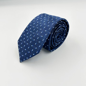 絲質印花配襯領帶/荷蘭藍色 | 4610070078