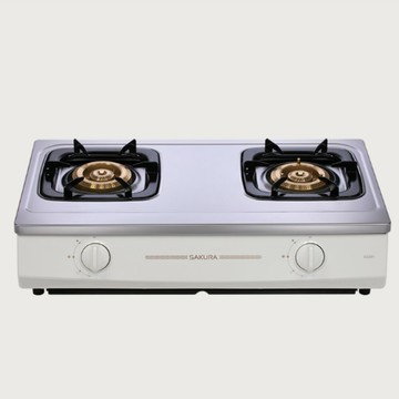 櫻花一級能效雙口不銹鋼瓦斯台爐天然/液化/G5201S