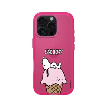 iPhone 16 Pro Clear 粉漾桃 - 史努比 Snoopy - 冰淇淋甜筒
