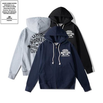 OKONKWO︱新款重磅500克毛圈底女款連帽衛衣字母印花拉鏈帽衫開衫