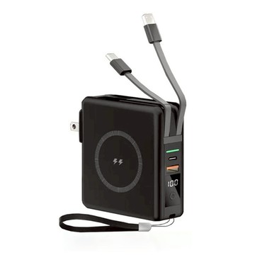 7代快充行動電源 MagSafe 磁吸無線充  單一商品  黑色