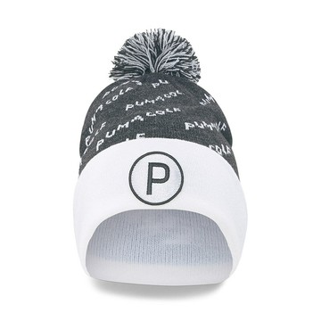 Puma/彪馬高爾夫球帽男秋冬Removable保暖針織帽時尚保暖毛線帽