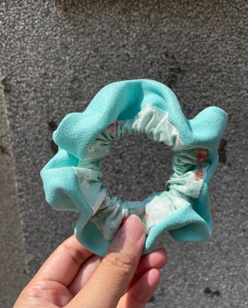 Chez。小物系列 - 麂皮絨製髮圈-翡翠綠