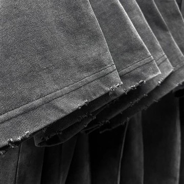 430克超重磅水洗做舊美式復古純棉短袖t恤手工磨破vintage