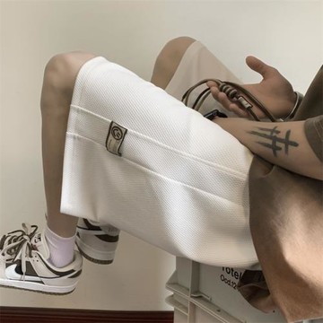 重磅運動短褲男夏季休閑五分褲美式籃球褲直筒寬松中褲男士5分褲