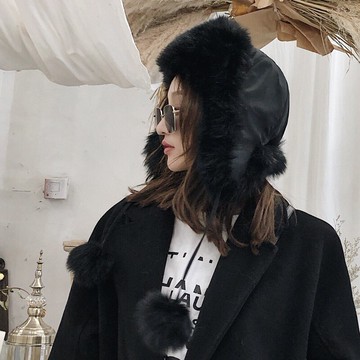 東北冬帽秋冬毛毛護耳帽子女雷鋒帽加厚保暖冬天冬季韓版可愛冷帽1入