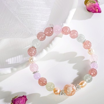 [快速出貨]【石之王】四季 | 春曦  (櫻花瑪瑙/摩根石/草莓晶/珍珠)