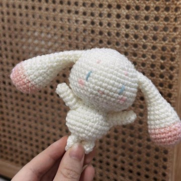 手作🌸手工編織洛克王國大耳帽玩偶diy材料掛件毛線鉤針自制鑰匙扣 玩偶毛線編織diy手做 手工藝解悶打發時間