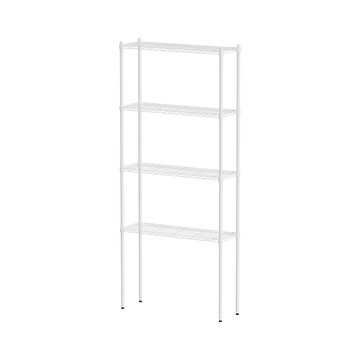 【dayneeds】輕型 90x30x210公分四層烤漆波浪架白色