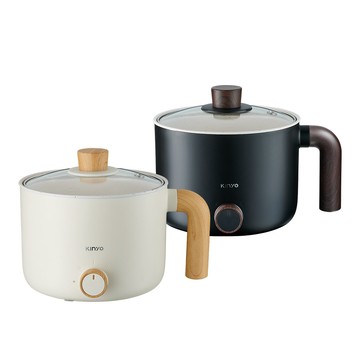 【KINYO】1.2L多功能陶瓷美食鍋(FP-0876)｜黑/白雙色選 個人鍋 電火鍋 快煮鍋 泡麵鍋 聖誕節 交換禮物
