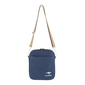 【KangaROOS 美國袋鼠鞋】簡約側背包 中性 男女款 多功能側背包 小方包 (藍-KA45166)