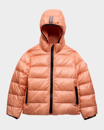 Kid's Crofton Striped Logo Quilted Jacket, Size 2-7