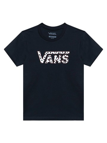 vans "dalmation v crew" logo t-shirt