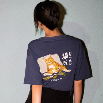 【CREEPS】Cat-ed 寬鬆重磅印花T恤