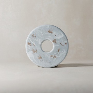 台灣再生石材系列/杯墊-冰藍玉璧