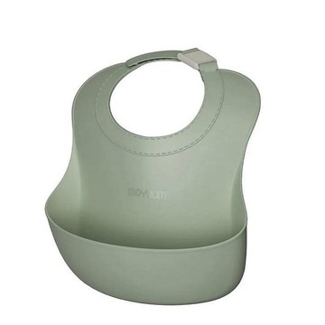 韓國MOYUUM 白金矽膠寬口立體圍兜 ( 8809649016685橄欖綠 ) 590元