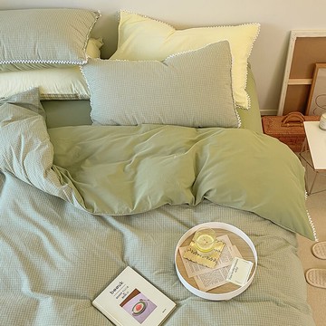 簡約ins純棉四件套水洗棉床單被套全棉三件套宿舍學生床上用品4潮