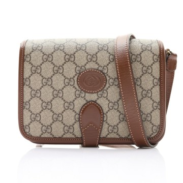 GUCCI 古馳 Mini GG RETRO 肩背包 棕色 GG Supreme帆布 671620 【二手名牌BRAND OFF】