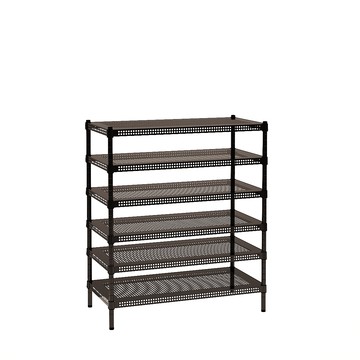 [客尊屋]粗管/沖孔/45x90x105hcm 黑武士沖孔 六層架黑武士