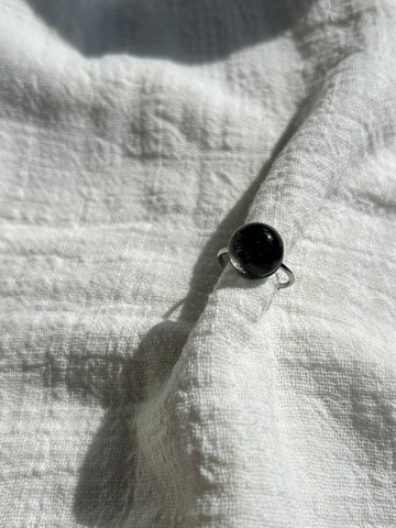 墨綠金箔  森林祕語 不銹鋼戒圍 可調節開口戒