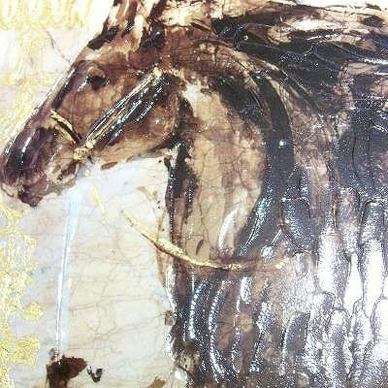 額絵・絵画メキシコ ゴットフライド マルタ アート額絵「動物」「馬