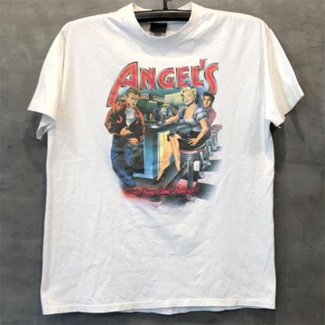 老牌搖滾貓王人像vintage重磅棉短袖高街oversize寬松潮牌T恤男女