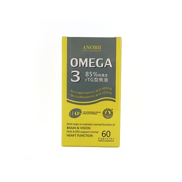 ＵＴＯ｜隆舜85％高濃度魚油 rTG魚油 Omega3 60顆/罐 台灣公司貨/開立發票