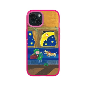 iPhone 15 Clear 粉漾桃 - 幾米 Jimmy Liao - 忘記親一下-夜眠