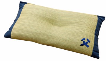 日本製 2種尺寸 IKEHIKO 夏日涼感枕頭 父字刺繡藺草涼枕 九州藺草涼枕 天然無染素肌草 父親節禮物