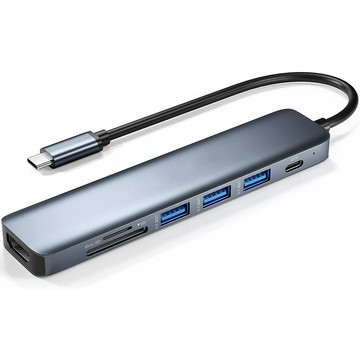 擴展塢七合一usb3.0適用蘋果電腦轉換器分線器拓展塢擴展器轉接器【宜家良品百貨】