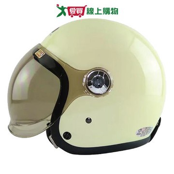 華泰 泡泡鏡騎士帽 (奶白) 台灣製 內裡可拆洗 CNS認證 安全帽 騎士帽【愛買】