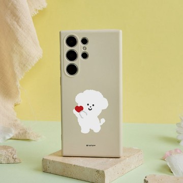 TETEUM蹦蹦手捧愛心純色矽膠SAMSUNG手機殼