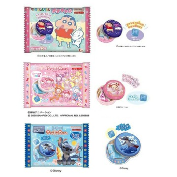 【江戶物語】萬代 HEART 蠟筆小新/小魔女 DOREMI/史迪奇 汽水風味糖果 鐵盒 盲盒 BANDAI 日本進口