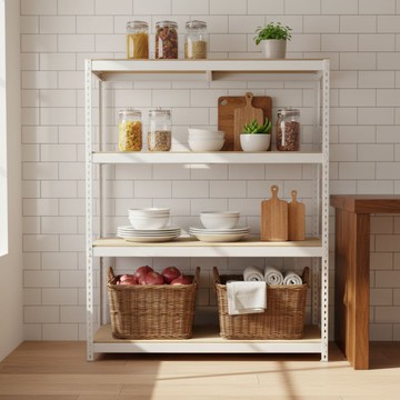 收納層架｜白色免螺絲角鋼｜長135、150公分