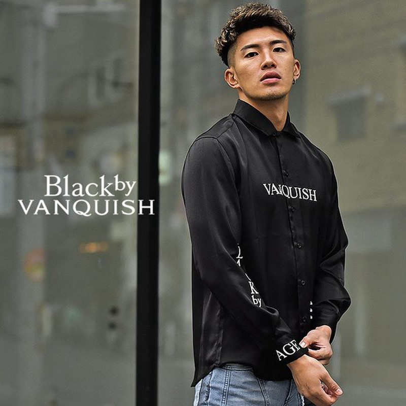 シャツ メンズ 長袖 長袖シャツ 開襟シャツ おしゃれ ブランド ヴァンキッシュ お洒落 タイト 細め お兄系 白 ホワイト 黒 ブラック ストリート お兄系 通販 Lineポイント最大0 5 Get Lineショッピング